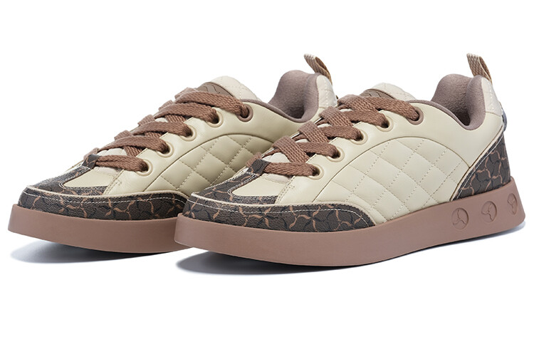 Кроссовки LI-NING 1990 Wind Chimes Skateboarding Shoes Men Low-top White/Brown — фото 2