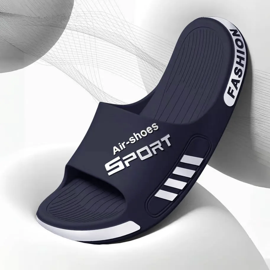 

Мужские тапочки уличные спортивные сандалии модный спорт мягкие шлепанцы летние пляжные туфли Roadas, темно-синий