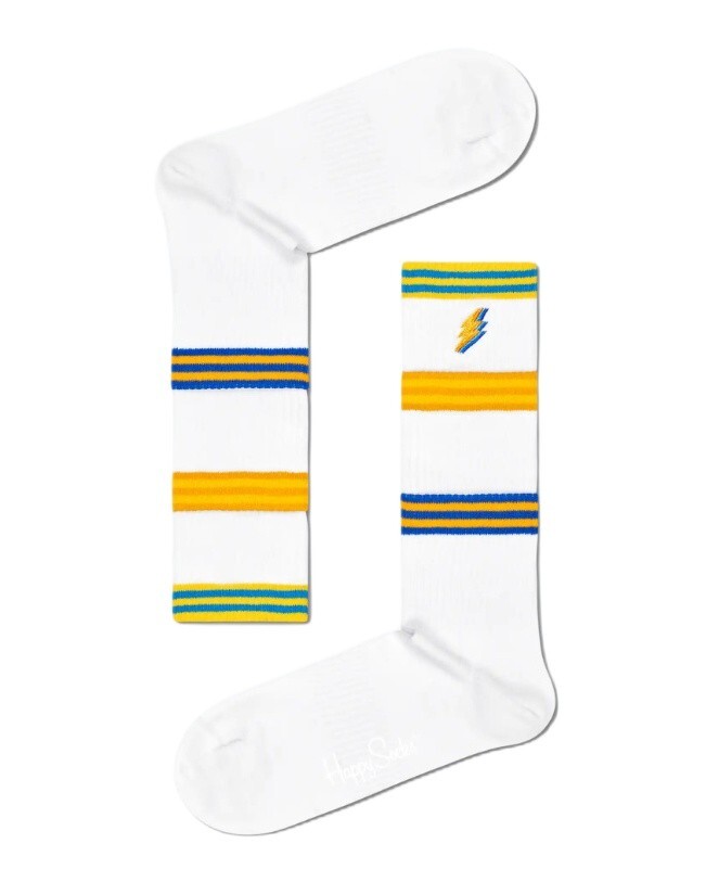 

Носки женские Happy Socks с принтом в полоску, белый