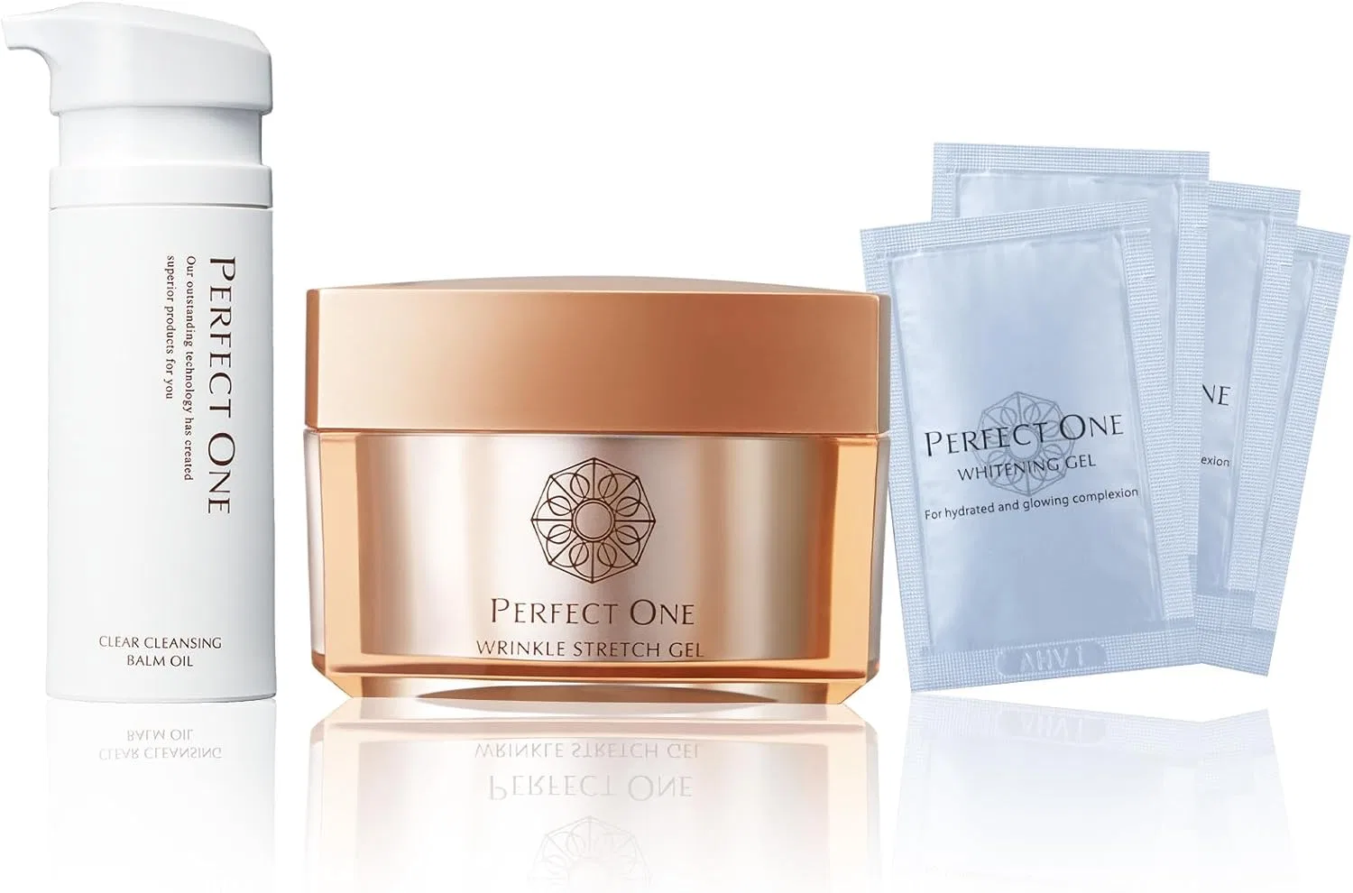Набор для снятия макияжа Perfect One: бальзам-масло Clear Cleansing Balm Oil, гель против морщин, отбеливающий гель, 80 г