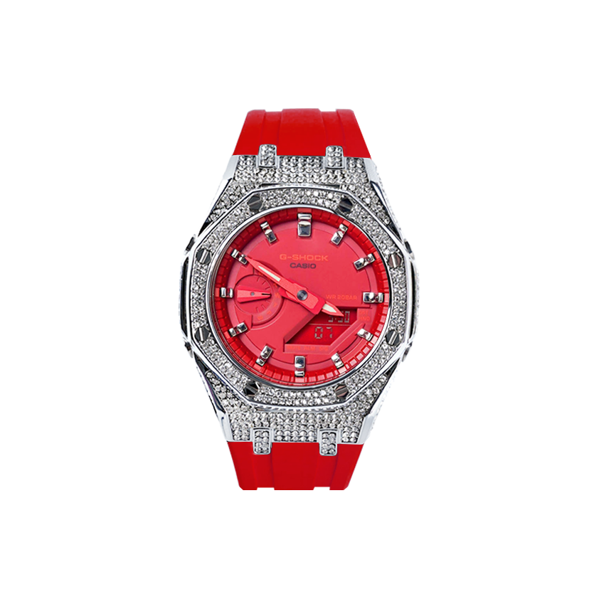 

CASIO Часы Unisex Liquid Crystal/Analog Dual Display Series 48.5mm Red Watch