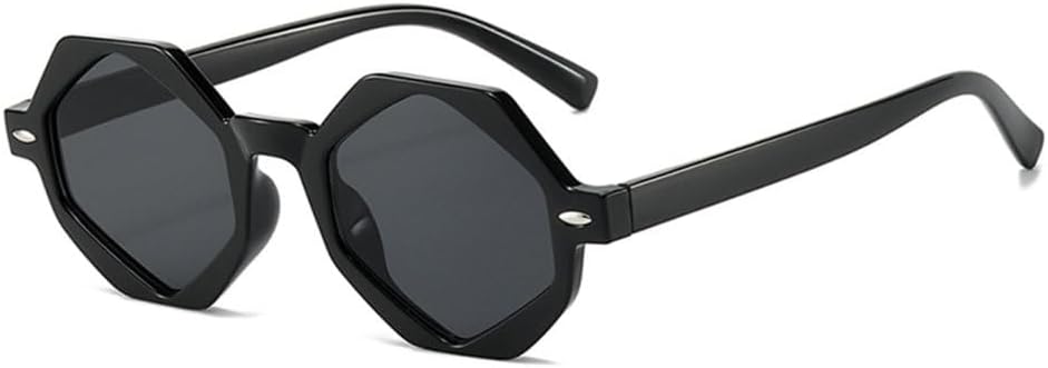 

Ретро-солнцезащитные очки Polygon Jelly Tea для женщин, модные градиентные очки с защитой от УФ-излучения UV400 для мужчин, солнцезащитные очки с заклепками TYUVIVO, Black Gray