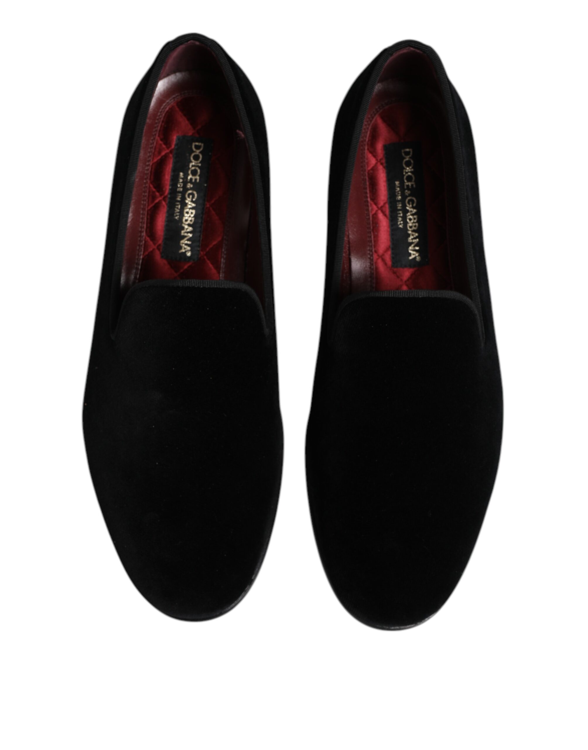 Черные бархатные туфли-лоферы Slip On, формальная обувь Dolce & Gabbana, черный — фото 3