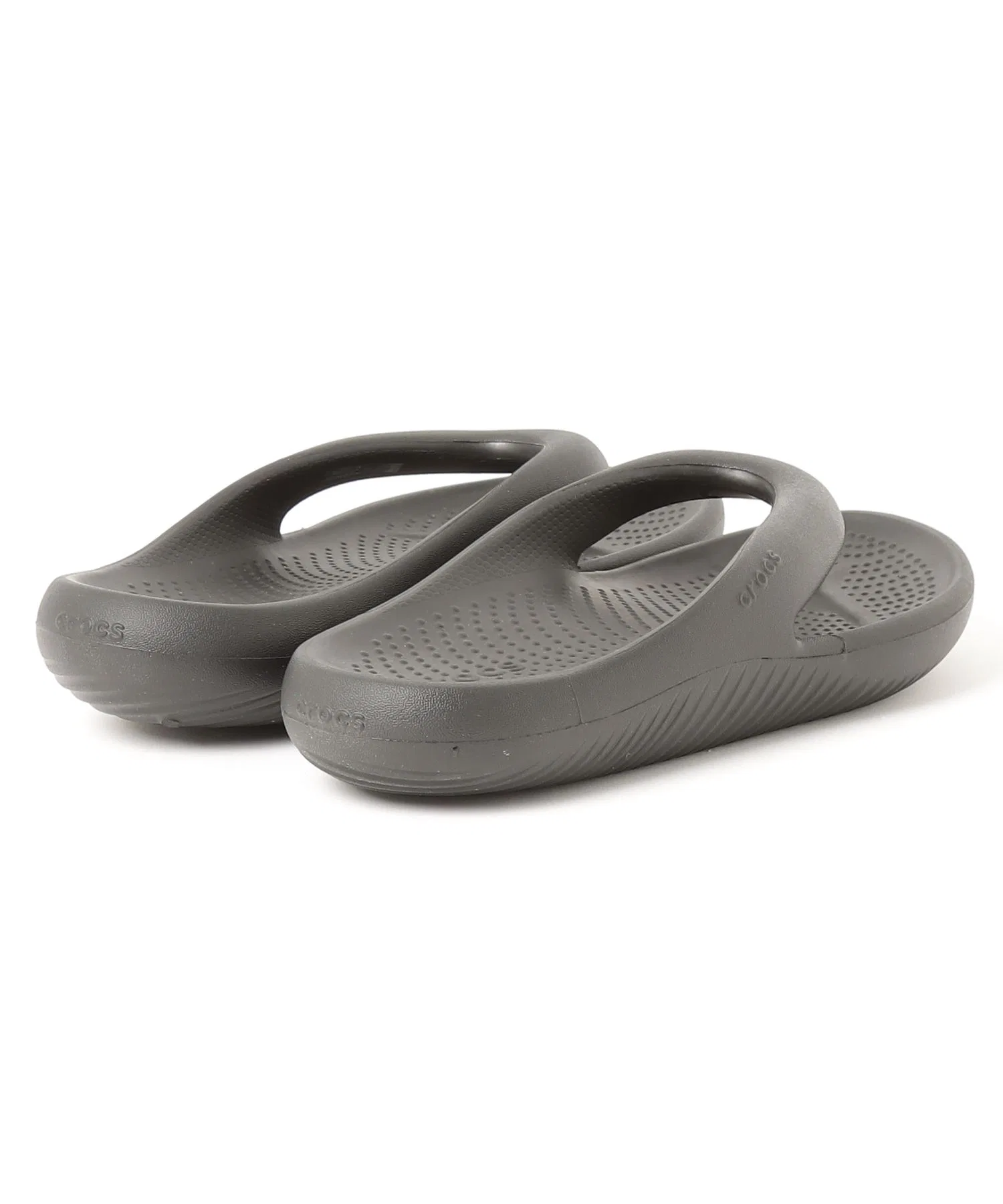 Мужские шлёпанцы Crocs Mellow Recovery Flip чёрные — фото 2