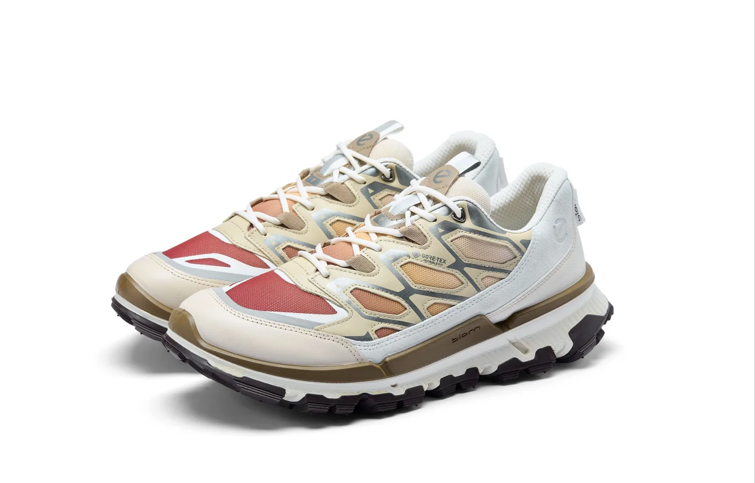 Ecco SS26 BIOM 2.2 TRL Кожаные низкие кроссовки мужские лайм-серый 842334 — фото 4