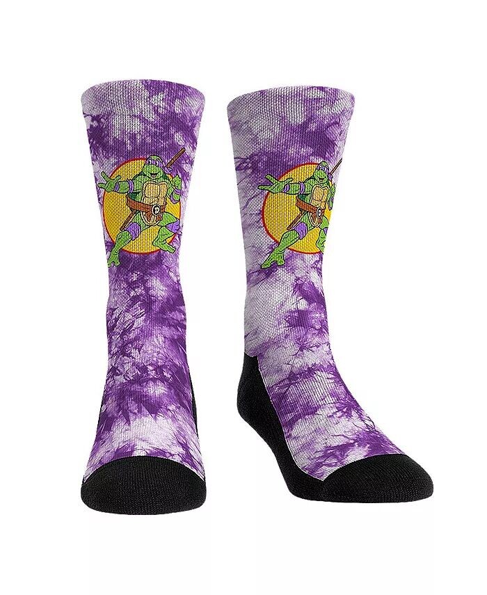 

Носки Rock Em Носки унисекс Черепашки Ниндзя Donatello Tie-Dye Crew Носки Rock 'Em, белый