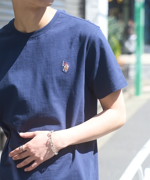 

Футболка классическая с принтом и вышивкой U.S. POLO ASSN., темно-синий