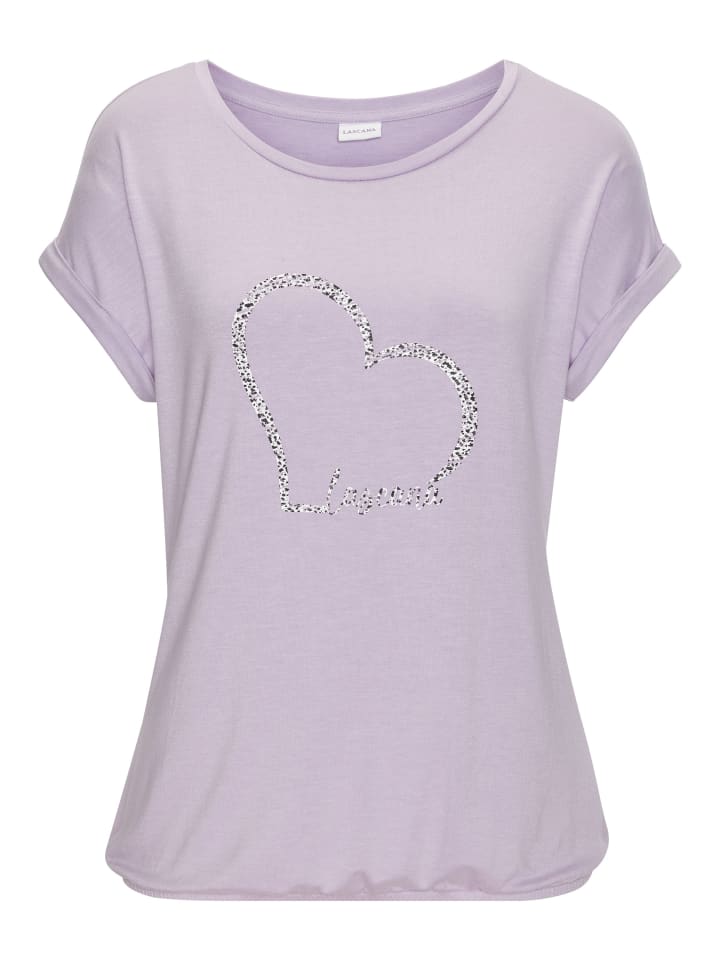 

Рубашка с короткими рукавами фиолетового цвета LASCANA