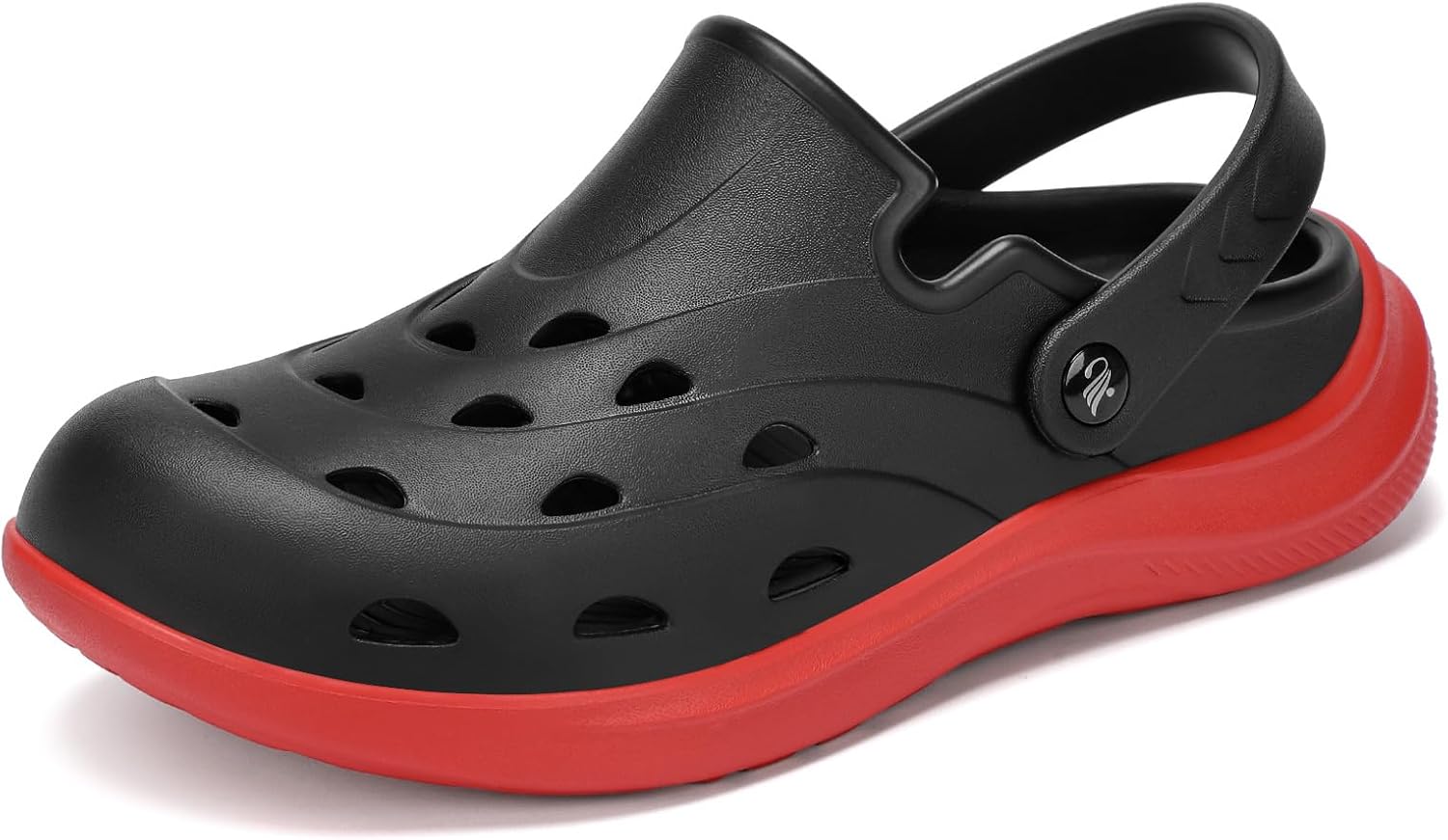 

Мужские сабо Kricely с поддержкой свода стопы, шлепанцы для душа и походов, пляжная обувь для воды, ортопедические тапочки для восстановления при плантарном фасциите, черный/красный