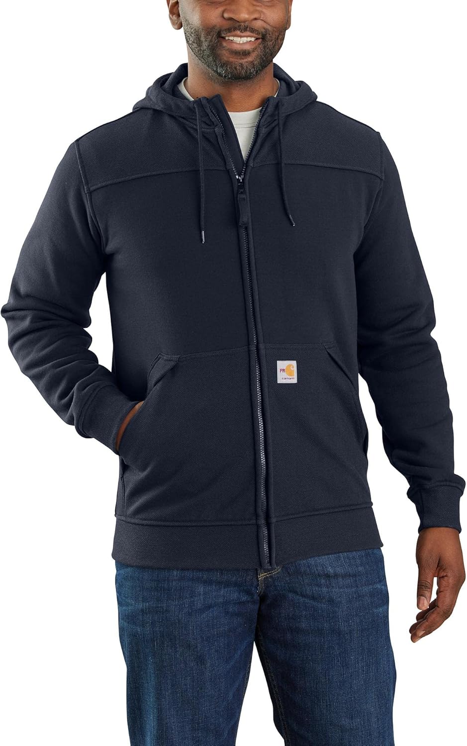 

Carhartt мужская 105010 огнестойкая куртка с защитой от дождя Relaxed Fit Fleece, Navy