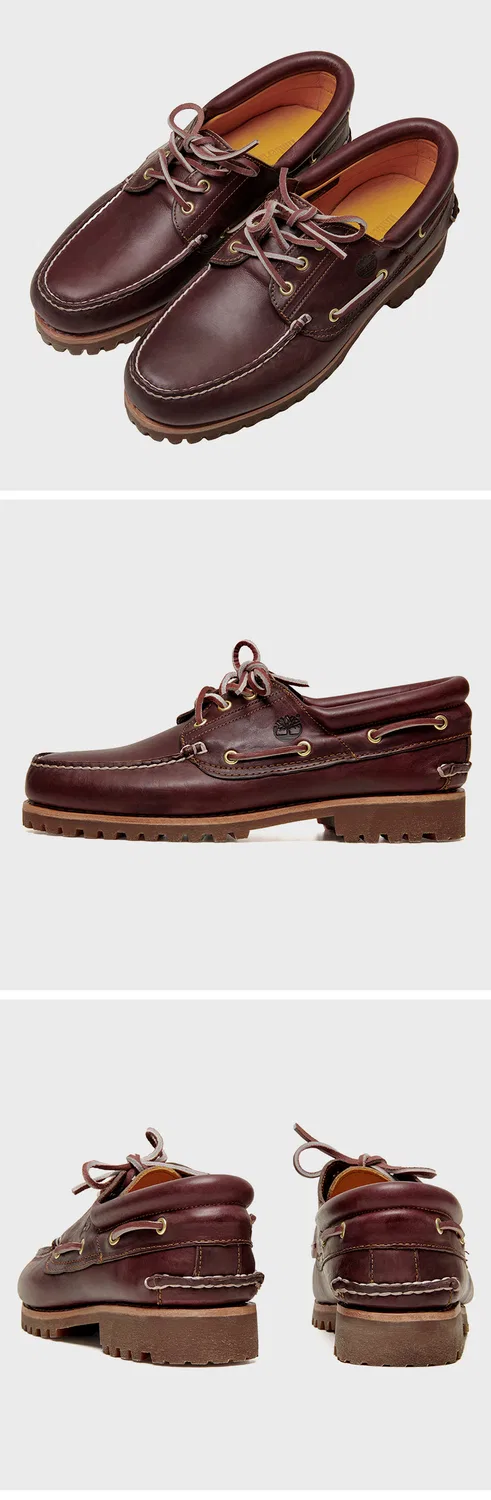 Мужские мокасины Icon 3-Eye Authentic бордового цвета от Timberland — фото 4