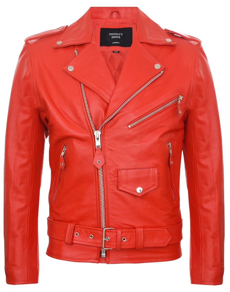

Куртка Cowide Biker с перекрестной молнией Classic Brando Grease TruClothing, красный