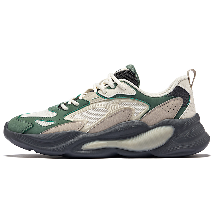 

Erke Кроссовки Version 2.0 Of Endless Joy Cushioning Slip Resistant Low Top Casual Shoes Men's Beige Green