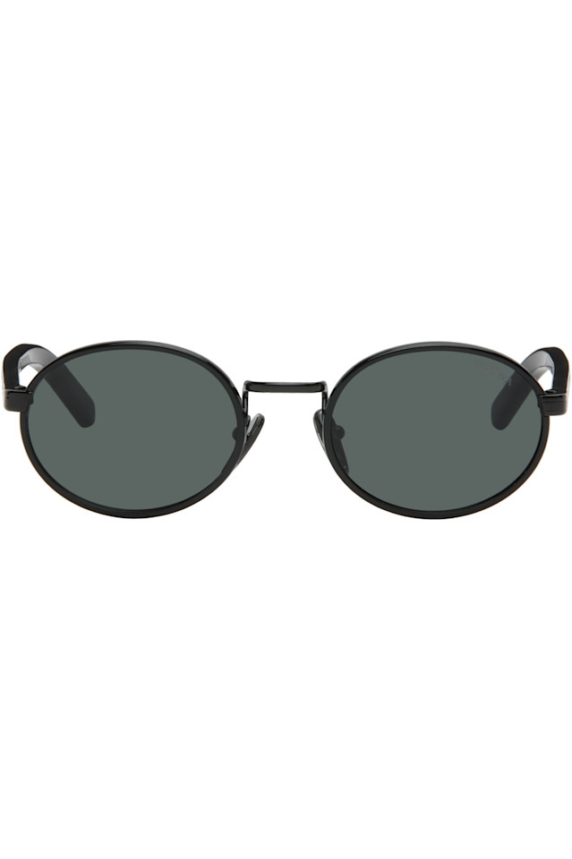 

Знаменитые солнцезащитные очки с металлической пластиной Prada Eyewear, черный