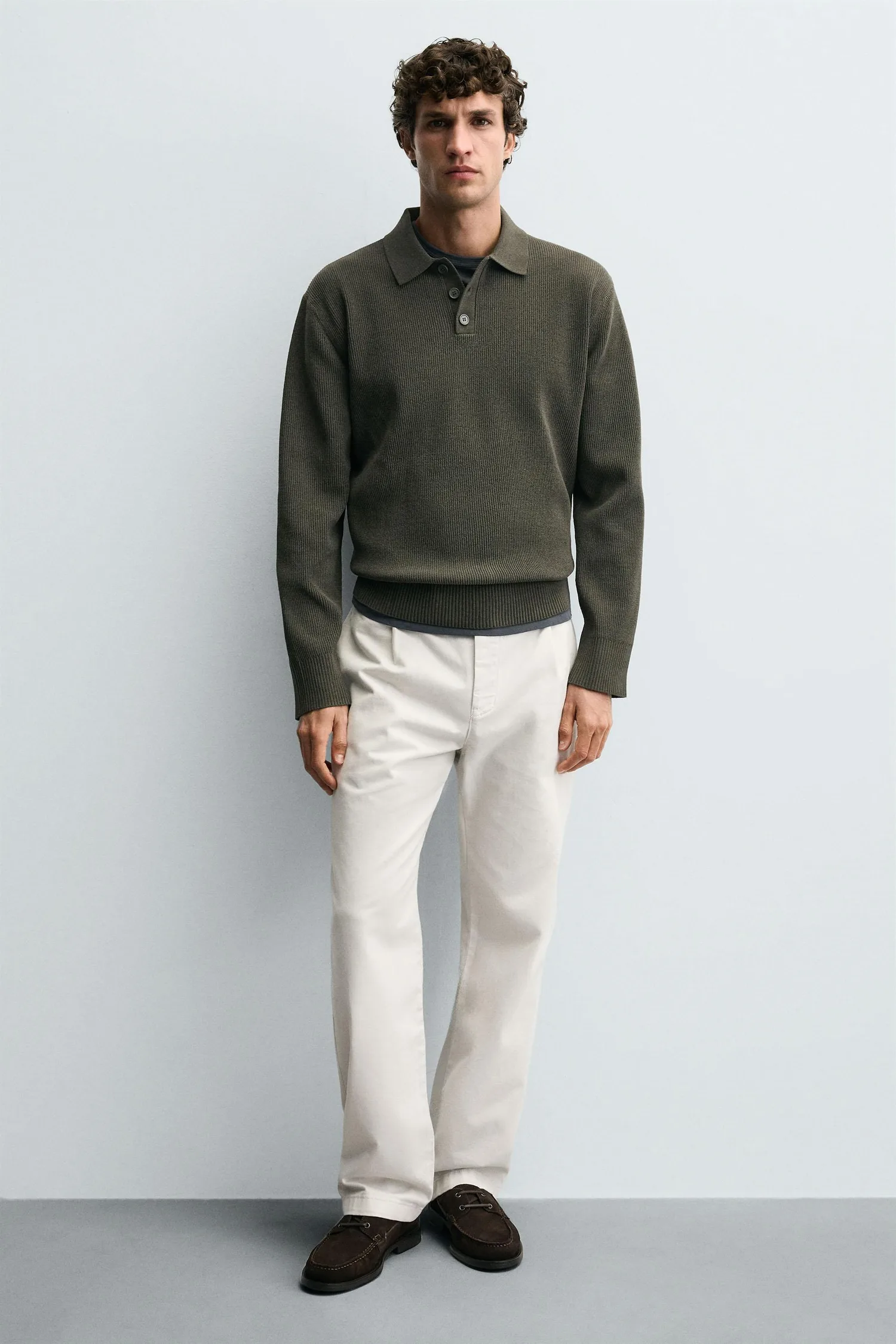 Туфли limited edition split suede deck shoes Zara, коричневый — фото 2
