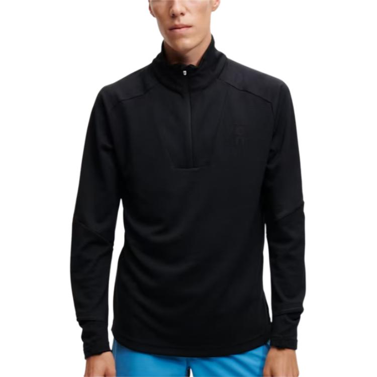 

On Футболка Climate для мужчин, черная, с воротником стойкой, умеренная