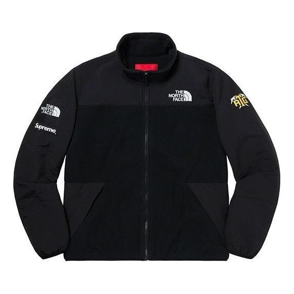 

Куртка x the north face rtg fleece jacket 'black white' Supreme, черный