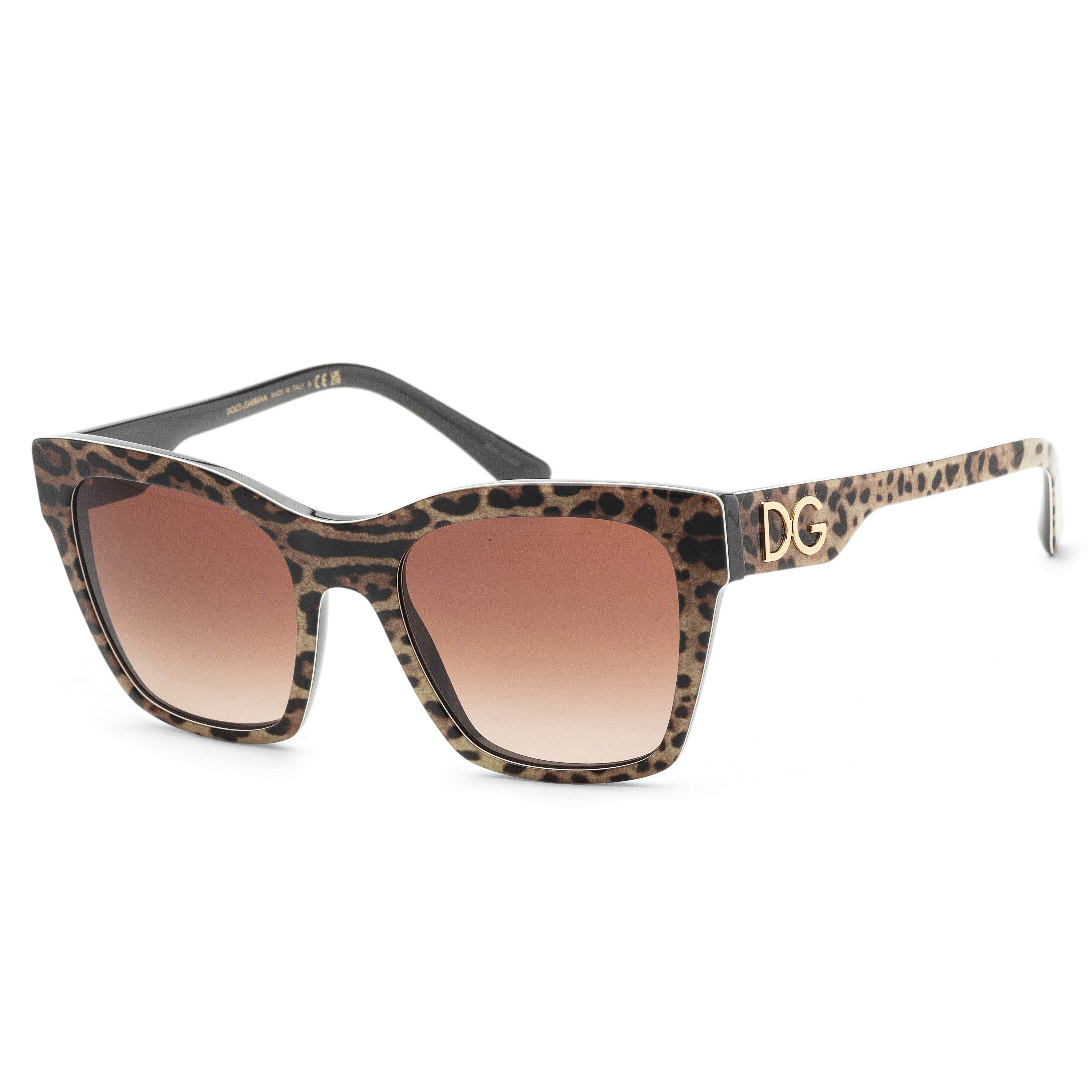 

Солнцезащитные очки женские Dolce & Gabbana Leo Brown On Black 53 мм