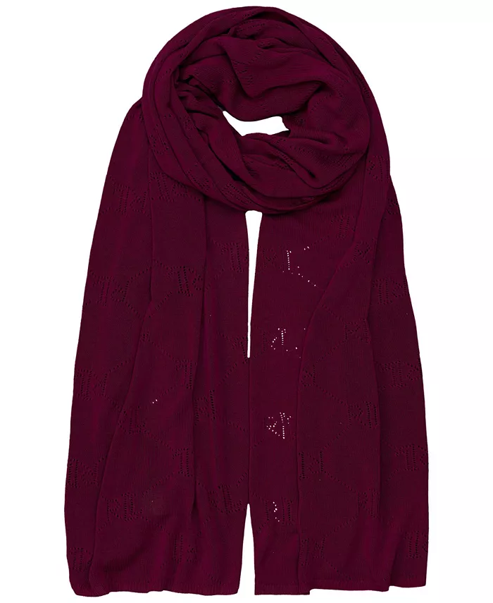 

Пуловер с ажурной вязкой и логотипом Pointelle Wrap Lauren Ralph Lauren, фиолетовый