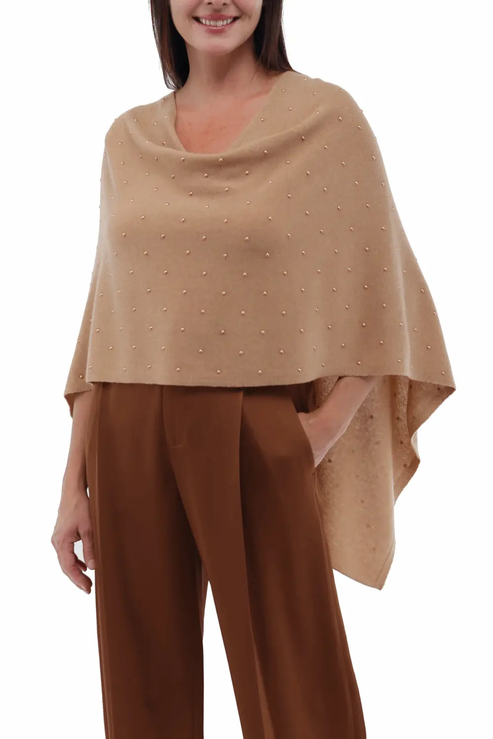 

Топ из смеси кашемира с жемчугом In2 by InCashmere, vicuna