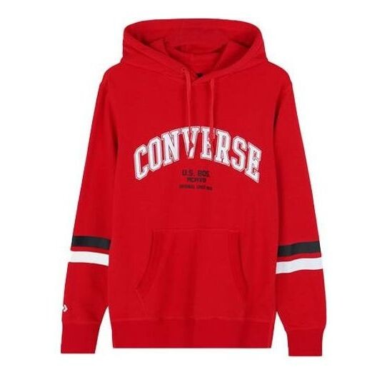 

Толстовка collegiate text pullover hoodie 'red' Converse, красный