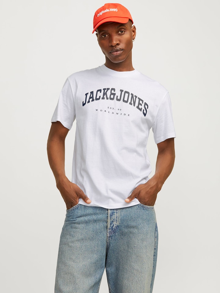 

Футболка Jack & Jones, цвет t-shirt 'jjecaleb varsity' weiß