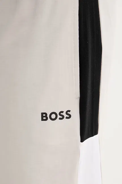 Пижамные шорты из мягкого трикотажа BOSS, бежевый — фото 4