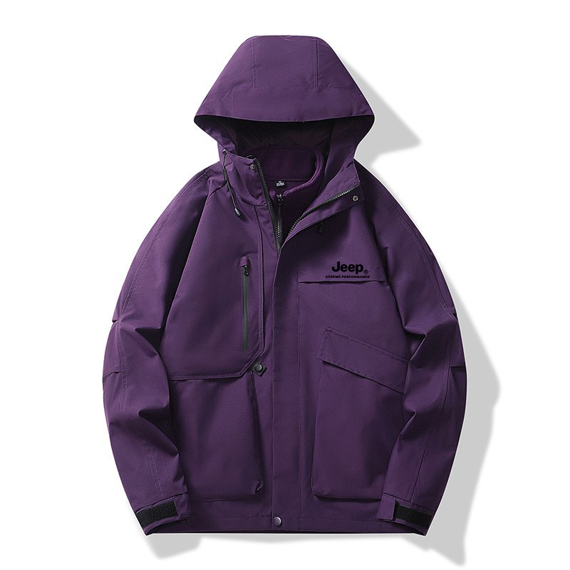 

Куртка Spirit Unisex с капюшоном, умеренная Soft Shell Jeep, фиолетовый