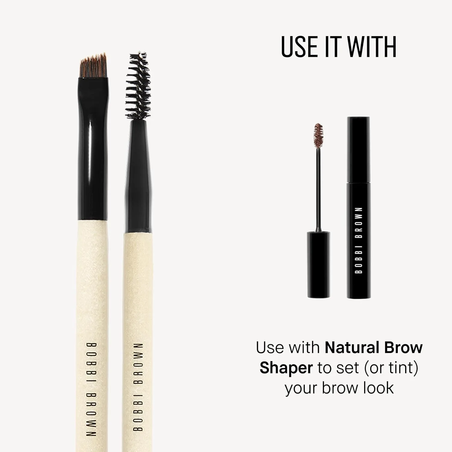 Двусторонняя кисть для бровей Bobbi Brown | Универсальная кисть для бровей со щеточкой, Multicolor — фото 4