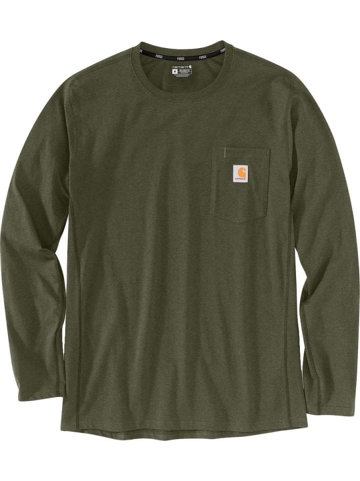 

CARHARTT Футболка "Force Relaxed LS T-Shirt" зеленого цвета, Зеленый, CARHARTT Футболка "Force Relaxed LS T-Shirt" зеленого цвета