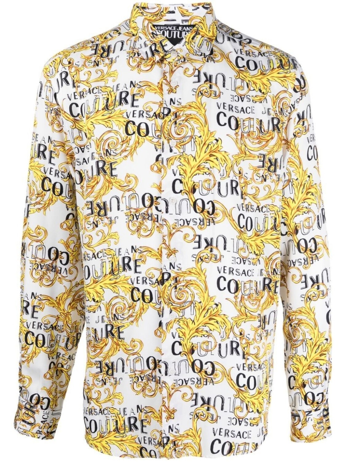 

Versace Jeans Couture signature-barocco-print shirt, белый
