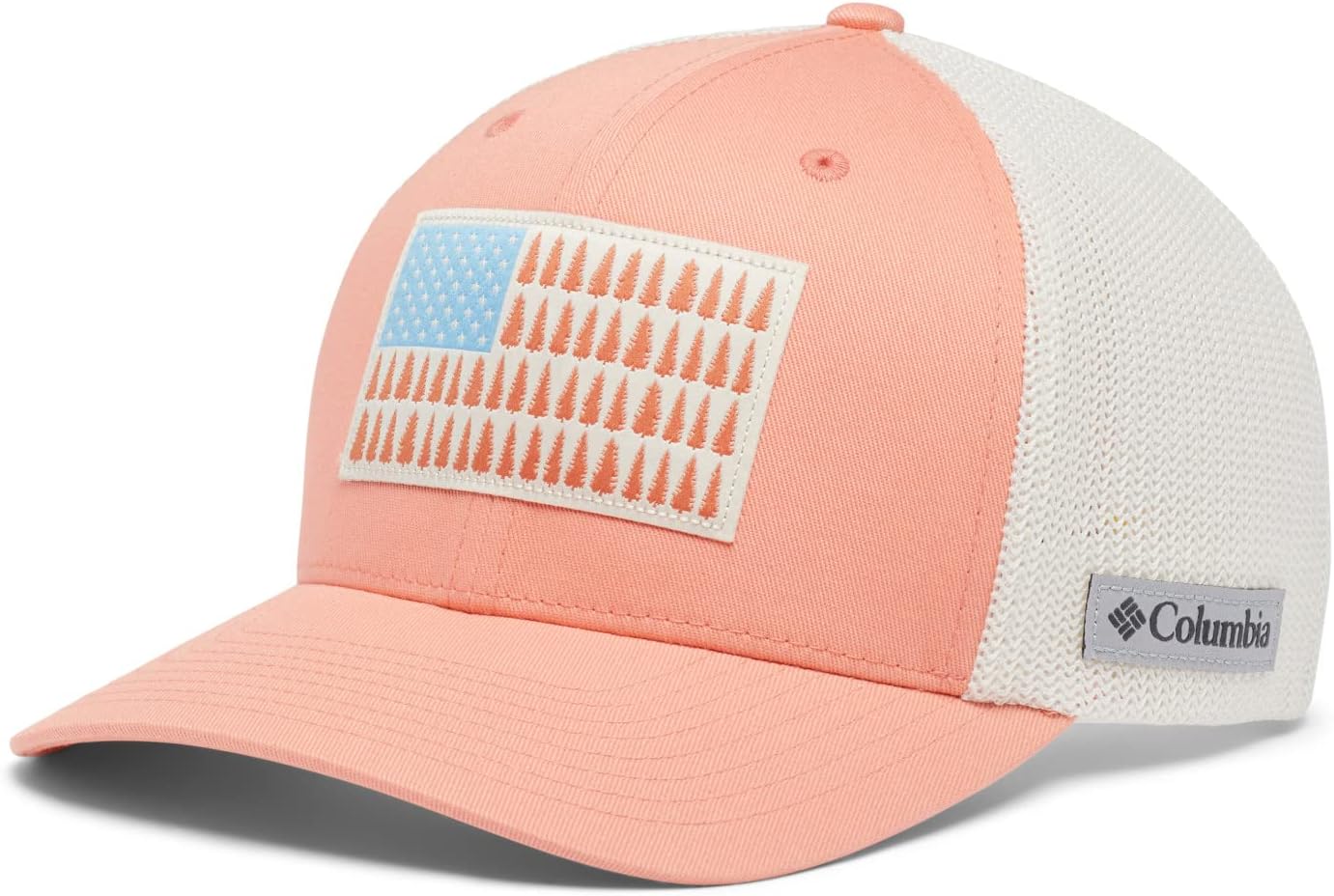 

Columbia Unisex-Adult кепка Tree Flag Mesh Ball Cap - Low Crown, Summer Peach/Chalk