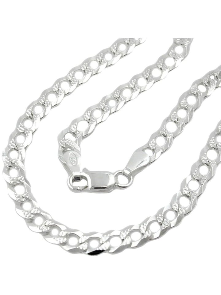 

Gallay Плоская цепочка якорного плетения толщиной 4,6 мм с узором, серебро 925 пробы, длина 50 см