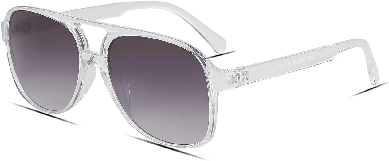 

Солнцезащитные очки Freckles Mark в винтажном стиле ретро 70-х годов для женщин и мужчин, классические большие квадратные очки-авиаторы, модные очки, Transparent