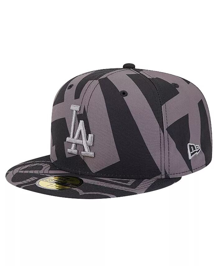 

Мужская черная приталенная кепка с логотипом Los Angeles Dodgers Fracture 59FIFTY New Era, черный