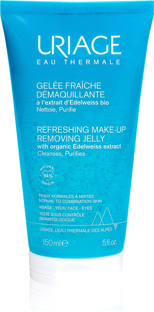 

Освежающий очищающий гель для снятия макияжа Eau Thermale для жирной и комбинированной кожи Uriage, 150 мл