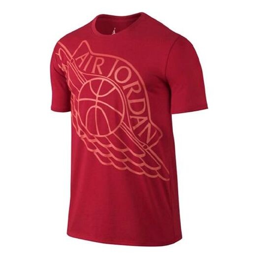 

Футболка с логотипом athleisure casual sports short sleeve Air Jordan, красный