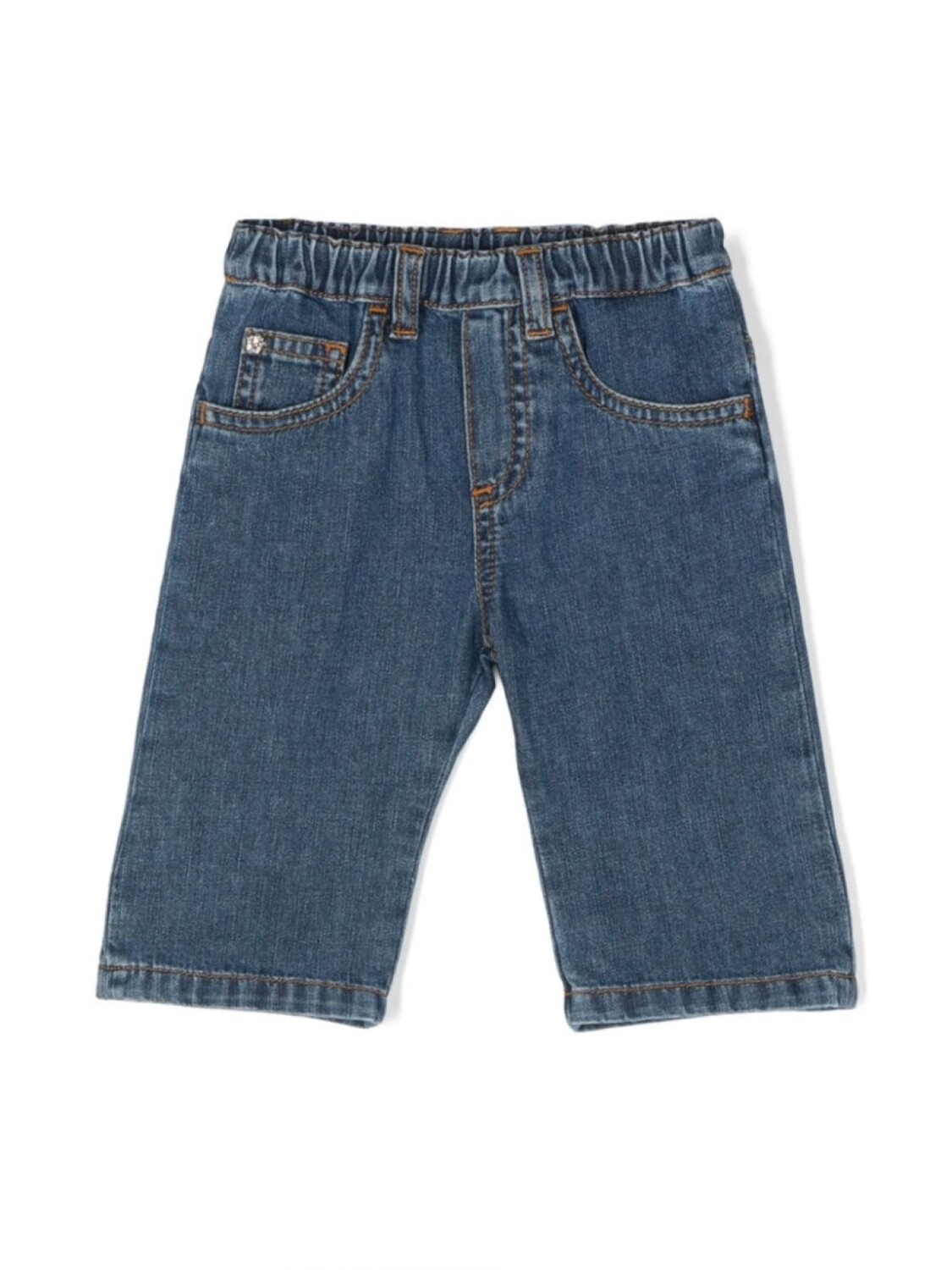 

Versace Kids хлопковые джинсы с бляшкой «Медуза», синий