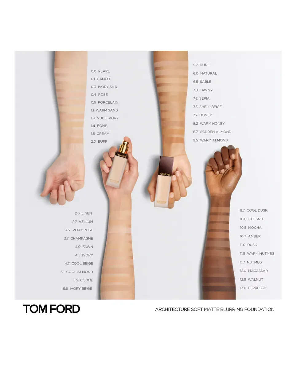 Тональная основа для макияжа Architecture Soft Mate Blurring Foundation 30 мл Tom Ford, 0.Pearl ? — фото 4