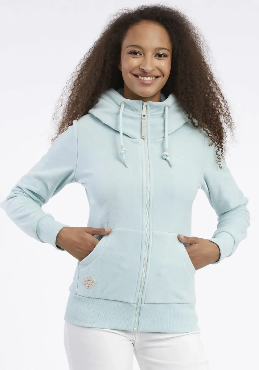 

Толстовка в стиле Ragwear "NESKA FLEECE ZIP", с капюшоном и кулиской, практичными боковыми карманами, цвет Aqua