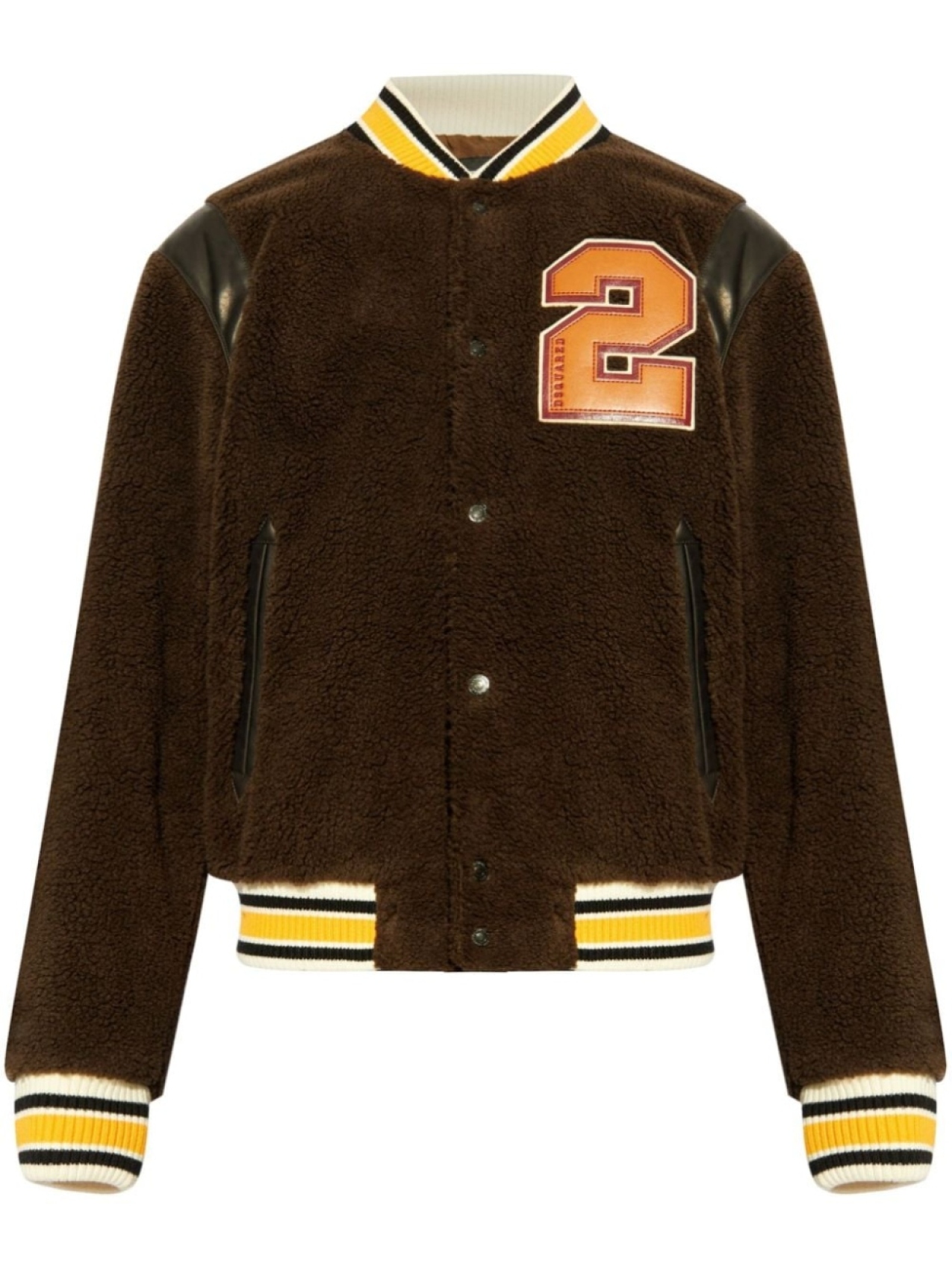 

Dsquared2 куртка-бомбер из овчины DSQUARED2 Bear's Varsity, коричневый