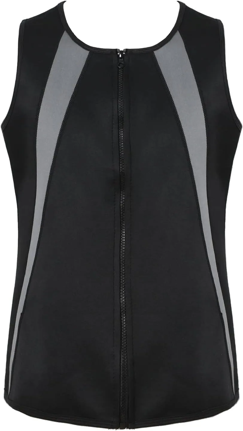 

Мужской жилет-сауна для похудения с молнией YONGHS