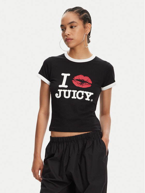 

Облегающая футболка I Kiss JCWCT125318 Juicy Couture, черный