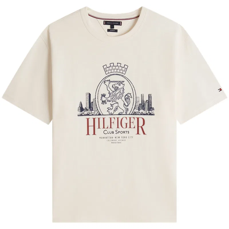 Футболка мужская с круглым вырезом Moderate Tommy Hilfiger, Ecru Z00