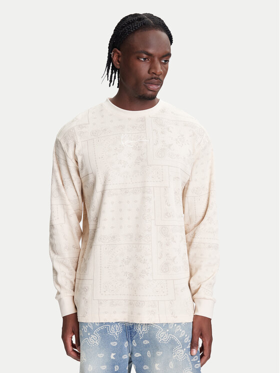 

Толстовка обычного кроя Signature Paisley Waffle PD00005328 Karl Kani, бежевый