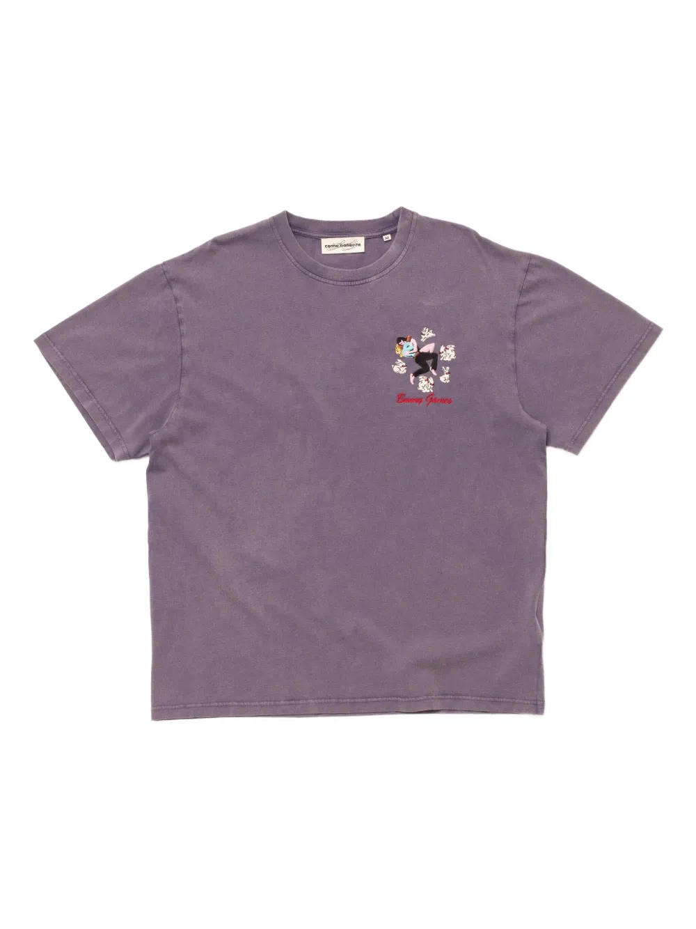 

Футболка с вышивкой "Кроличьи игры" Carne Bollente, фиолетовый