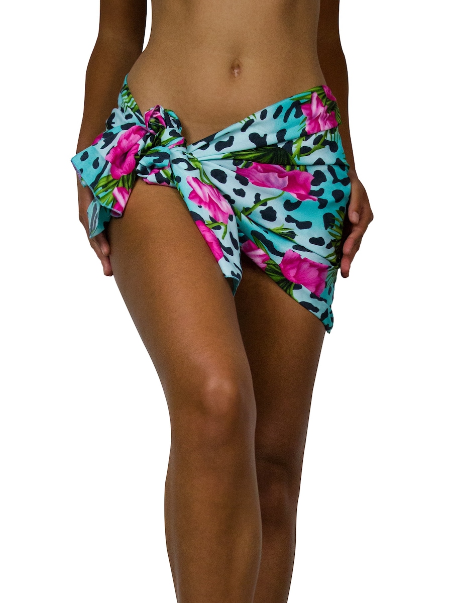 

Шарф King Kameha Leopard Flowers, светло-голубой