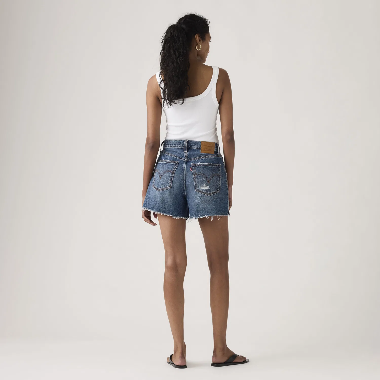 Женские шорты Ribcage Levi's, Dark Wash — фото 3