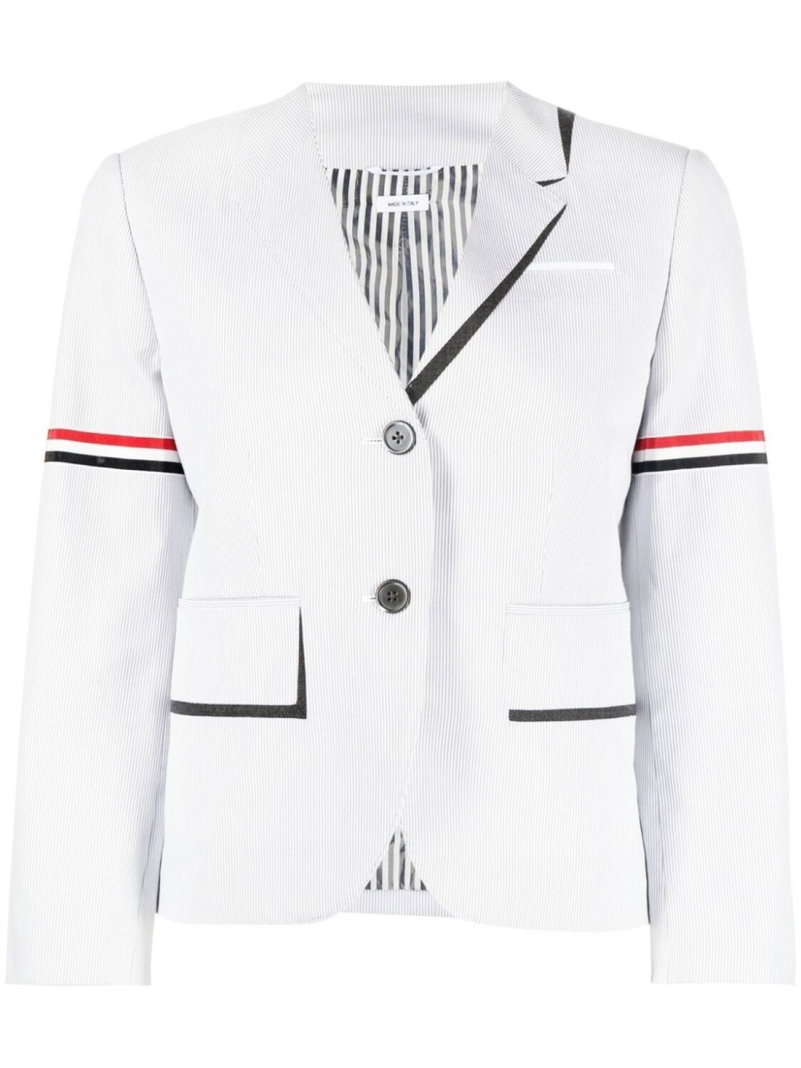

Thom Browne trompe l'oeil striped blazer, серый