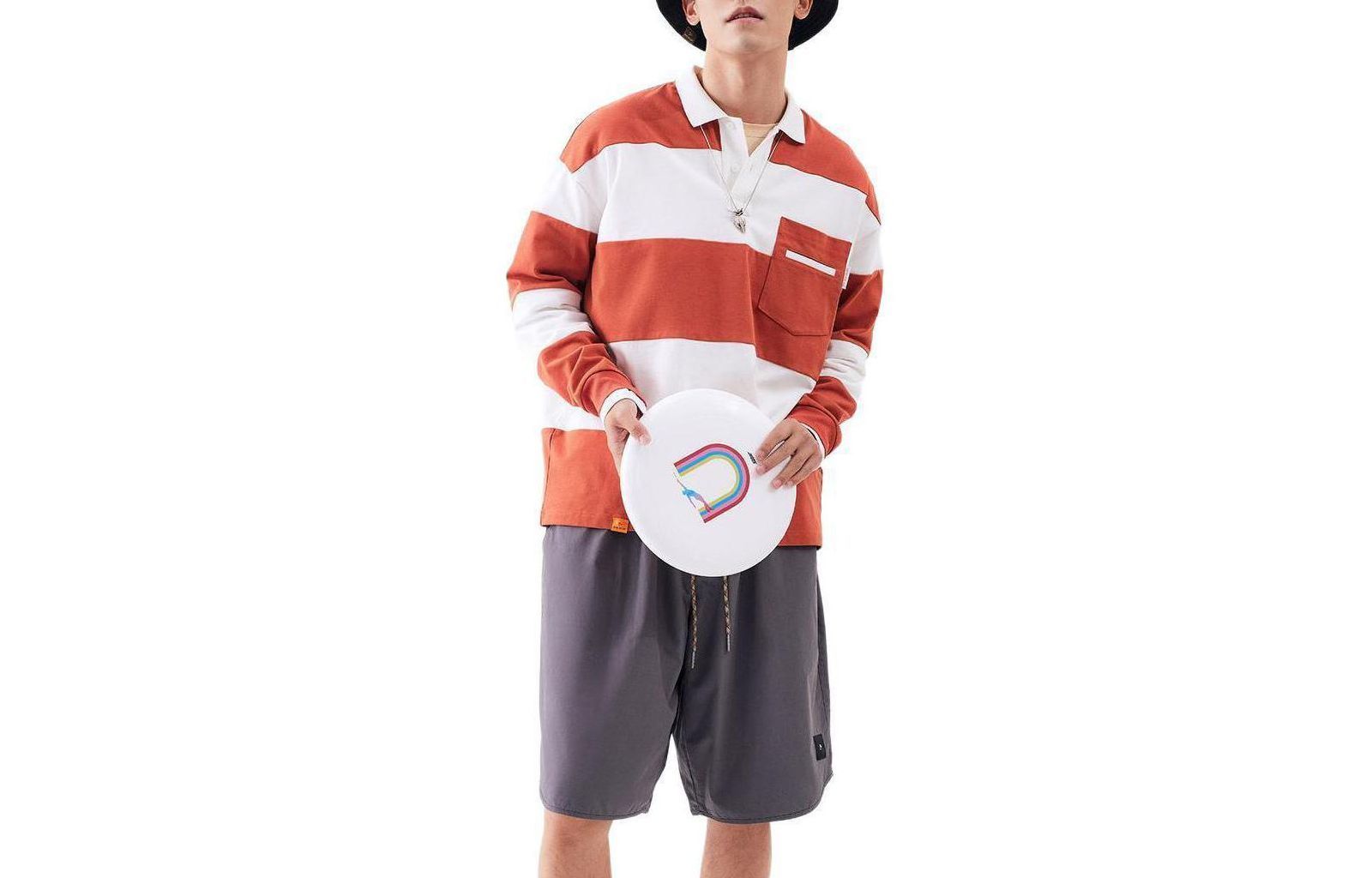 

GOLDLION G+ Футболка мужская оранжево-красная в полоску, Красный, GOLDLION G+ Футболка мужская оранжево-красная в полоску